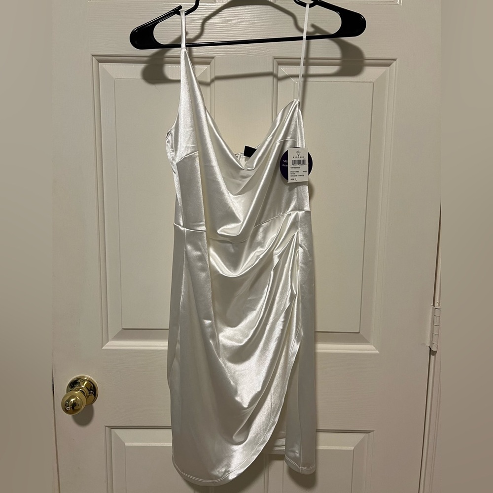 Windsor One Shoulder Dress, Size Large